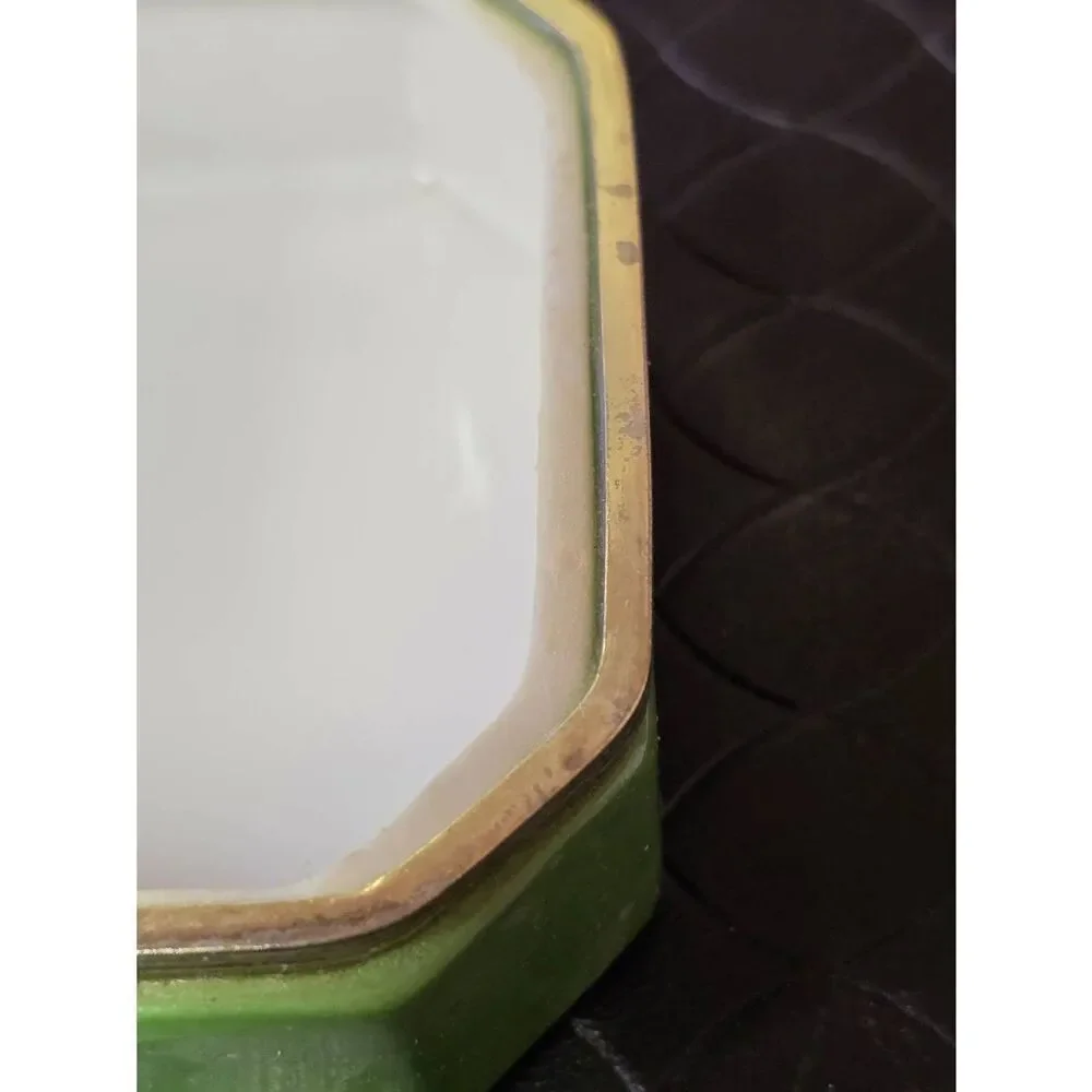 Andrea by Sadek Porcelain Square Box w/ Courting Couple Decoration